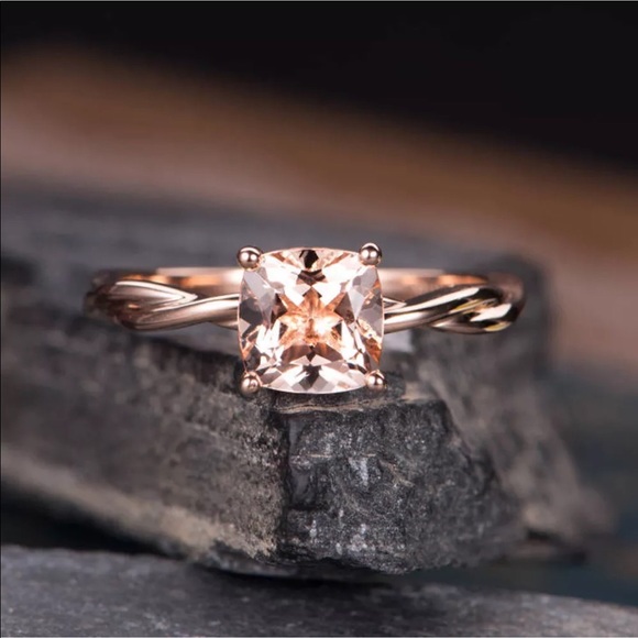 Rose gold and morganite ring 9 - Picture 4 of 7